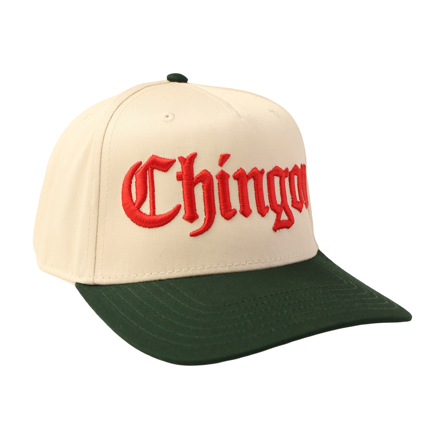 Chingon "Cream / Green / Red Emb" Snapback Hat
