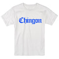 Chingon "Royal Blue Logo" White Tee.